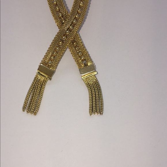 1920s Style - Vintage Gold Lariat mesh necklace - Picture 7 of 7